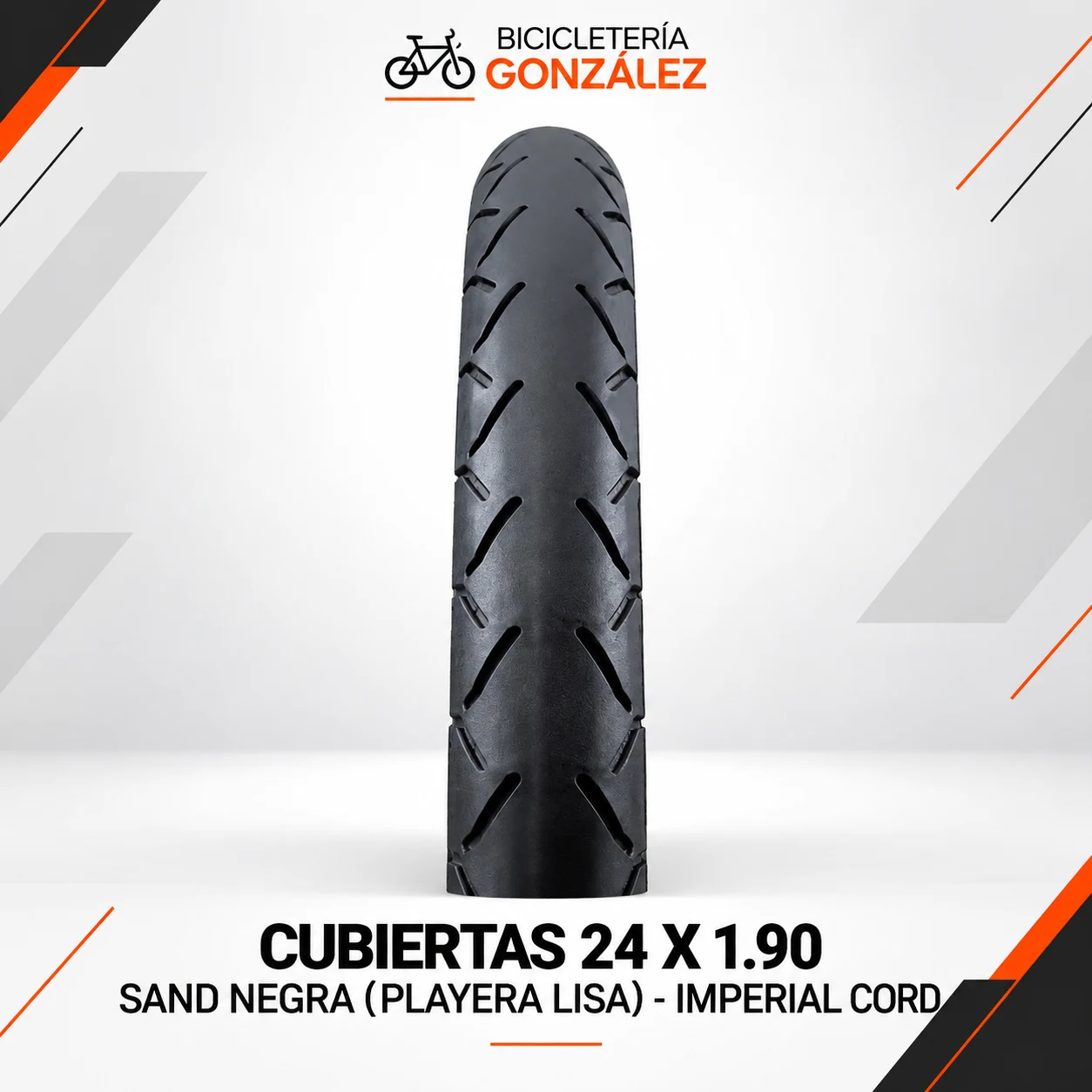 CUBIERTAS 24 X 1.90 SAND NEGRA ( PLAYERA LISA ) - IMPERIAL CORD -