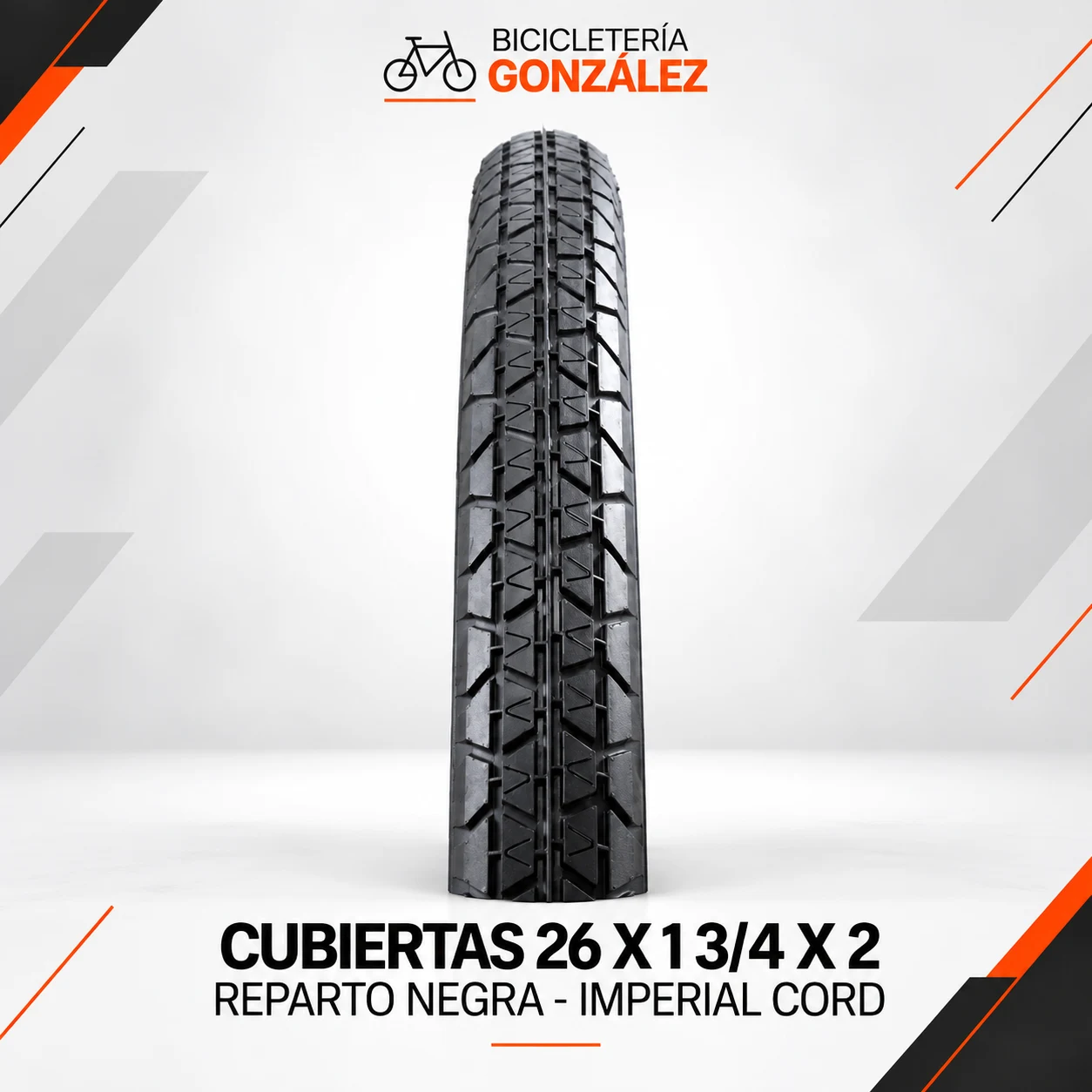 CUBIERTAS 26 X 1 3/4 X 2 REPARTO NEGRA - IMPERIAL CORD -