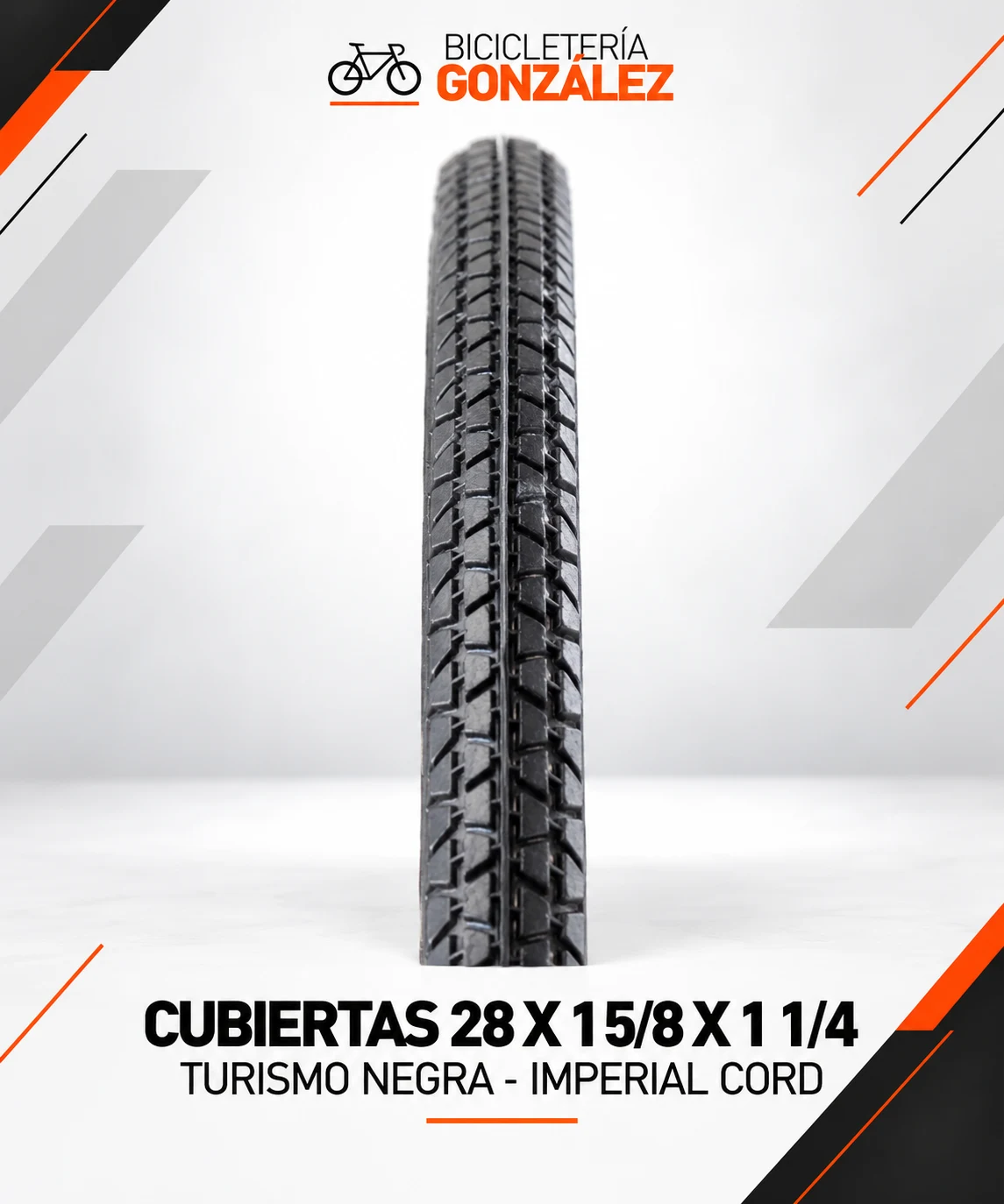 CUBIERTAS 28 X 1 5/8 X 1 1/4 TURISMO NEGRA - IMPERIAL CORD -