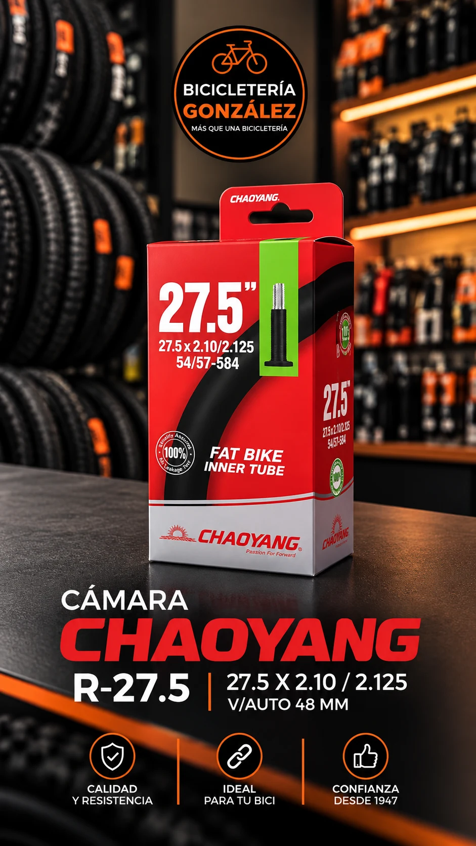 CAMARAS CHAOYANG R-27 .5 X 2.10 / 2.125 V/A 48MM.