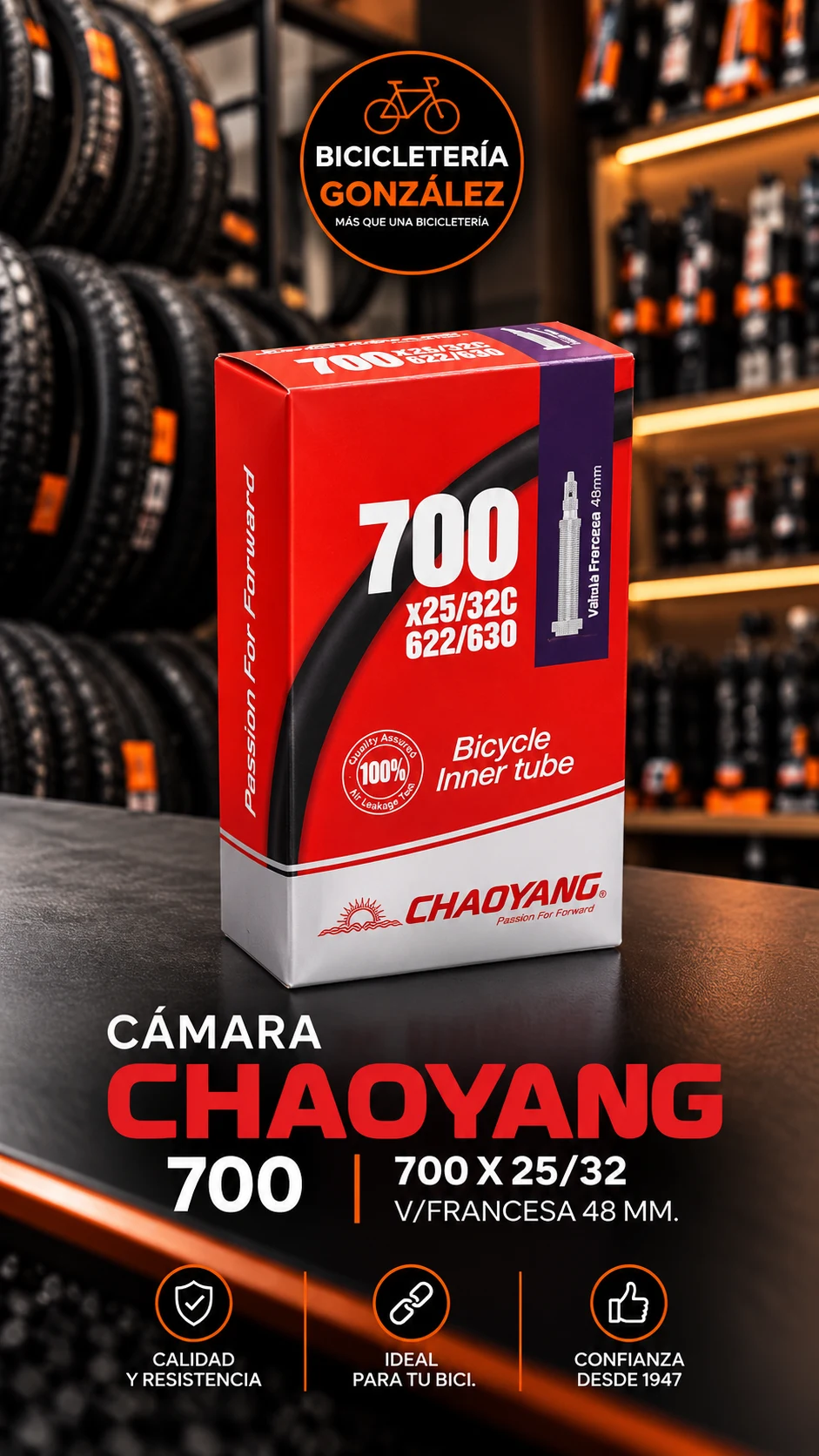CAMARAS CHAOYANG - 700 X 25/32 - 48 MM. V/FRANCESA
