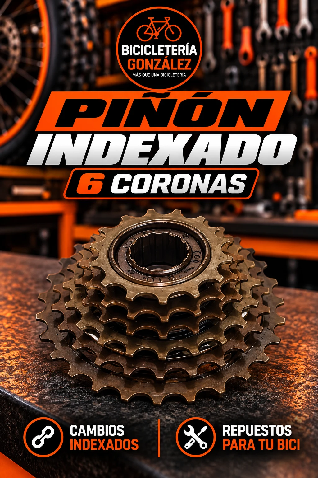 PIÑONES 6 CORONAS INDEXADO. Bicicleteria Gonzalez